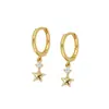 Brincos Minimalistas de Estrela de Cinco Pontas com Agulha de Prata S925 Brincos de Diamante Moda Brincos da Moda Joias de Orelha da Moda Europeia e Americana para Mulheres