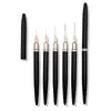 Pincel de plástico para decoración de uñas, set de 5 pinceles para decoración de uñas, herramienta para decoración y pintura de uñas, set de pinceles de diseño artístico para pintar, adecuado para líneas largas, detalles finos y pintura compleja. Tamaño: 4/8/12/20/25 milímetros, negro