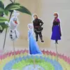 Tarjeta de Decoración de Pastel Dibujos Animados Bandera de Frozen Tarjeta de Decoración para Fiesta de Postres Tarjeta de Feliz Cumpleaños