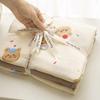 Juego de Ropa de Cama de Cuatro Piezas de Algodón Puro Grado Materno e Infantil de Nantong, Funda de Edredón Individual, Juego de Sábanas Ajustables de Tres Piezas para Dormitorio Estudiantil 4