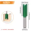 Cuchillo Recto de 8 Mangos Verde Pintura Cuchillo Recto de Doble Filo Fresadora para Carpintería Cabezal de Corte de Acero de Tungsteno Cabezal de Corte de Máquina de Recorte Cuchillo Ranurador