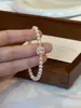 Pulseira de Zircônia Pérola em Cubos de Açúcar Estilo Novo para Mulheres, Joias de Contas de Luxo Leve para Viagem, Atacado na Transmissão ao Vivo do Douyin
