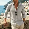 Comercio exterior europeo y americano Camisa casual de manga larga estilo americano para hombre, camisa casual de manga larga transpirable, venta al por mayor desde la fábrica de origen