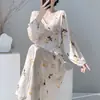 Bata de Noche Floral de Algodón y Seda Estilo Nacional para Mujer, Pijama Delgado Holgado de Manga Larga para Primavera y Verano, Ropa de Casa Simple y Cómoda