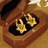 Pendientes de Acero de Titanio Desmontables para Mujer, Hebilla de Oreja de Estrella de la Moda Europea y Americana, Exquisitos, de Alta Gama, Estilo Hong Kong, Temperamento Retro, Viento Frío