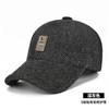 Sombrero para hombre invierno mediana edad moda gorra de béisbol otoño e invierno cachemira acolchado gorro cálido protección para las orejas gorro de invierno