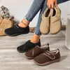 Novedad de Invierno Botines Cortos de Terciopelo Grueso Cómodos Versátiles Cálidos Estilo Casual para Mujer Zapatos de Algodón Transfronterizos para Exteriores Botas de Nieve Engrosadas