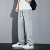 Jeans Casuales para Hombre Marca de Moda Pantalones Vintage Moda Versátil Primavera Otoño Que Alargan la Figura Rectos Sueltos de Pierna Ancha Pantalones