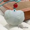 Pendente Buda Maitreya de Jade Tianshan Amuleto da Paz Nuvem Auspiciosa Fechadura Joias Estilo Chinês Venda por Atacado