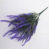 Oreja de Trigo de Plástico Lavanda Ahumada Dormitorio Sala de Estar Oficina Comedor Decoración Adornos Se Pueden Combinar Colores Arreglo Floral de Moda