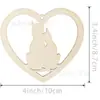 Al por mayor en stock Varias formas de virutas de madera Bricolaje Gato Oso Cohete Decoración Festiva Decoración para Fiestas en Casa 10 Piezas