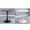 Mesa Redonda Blanca para Uso Doméstico, Mesa de Comedor Sencilla, Mesa y Sillas para Cafetería, Mesa para Reuniones y Recepciones, Mesa Redonda Pequeña de Comedor Tulipán Comercial