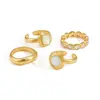 Anillos de Acero Inoxidable Elegantes y Discretos Transfronterizos, Joyería de Nicho de Alta Gama, Accesorios de Acero de Titanio, Anillos de Resina de Lujo Ligero Estilo Coreano Ins