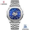 Chenxi Chenxi Couro Genuíno High-End Relógio Mecânico Quadrado Masculino À Prova D' Água Luminoso Automático Oco Relógio Mecânico