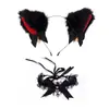 Diadema con orejas de gato y cascabeles, collar de encaje con cascabel grande, traje, traje de sonajero para exposición, traje de Gata