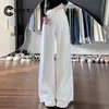 Jeans Blancos de Terciopelo de Pierna Ancha para Mujer en Otoño e Invierno Nuevos de Cintura Alta Sueltos Versátiles Casuales Pantalones Rectos Pequeños Estrechos