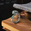 Anillo de plata de ley 925 serpiente anillo de plata esterlina para hombre y mujer anillo de cola anillo de serpiente pequeño marca de moda estilo fresco frío anillo hip hop anillo para dedo índice