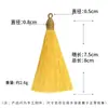 Adorno de borla con hilo dorado de 8 cm, material de poliéster, accesorios para prendas de vestir, accesorios de borla colgante hechos a mano para DIY, compra al por mayor para mejor precio