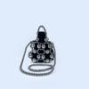 Celebridad de Internet 2024 Mismo Estilo Moda Bolso Pequeño para Desechos con Cuentas Oscuras Forma Cóncava Bolso de Mano Bolso Cruzado Tendencia de Moda
