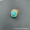 Novo Colar Turquesa da Idade Média Antiga Pérola Natural Incrustada com terno Estilo Étnico Nicho Feito à Mão Diamante Tcheco Conjunto de Quatro Peças