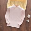Uma geração de camisa base de suéter infantil meninos e meninas meia gola alta cor sólida malha apertada outono e inverno Nova camisa stretch