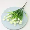 Amazon artificial artificial flor de rayon plástico mini buquê decoração de vaso de flor ao ar livre buquê flor falsa bola de espinhos bebê