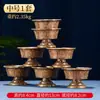 Cuenco de agua de cobre de aldea de Xizang con ocho símbolos auspiciosos, taza de agua tallada de Nepal, copa de vino de mesa para interiores, artículo de decoración para el hogar