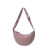 Bolso de un solo hombro para mujer ligero versátil deportivo casual bolsa tipo dumpling estilo artístico gran capacidad color sólido bolso de mano simple