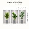 Planta verde artificial vaso moldura autoadesivo adesivos adesivos de parede decoração da sala de estar quarto