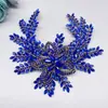 Coroa de Cabelo de Noiva Europeia e Americana Feita à Mão Headwear Elegante Faixa de Cabelo Azul com Strass Formato Joia para Vestido de Casamento DZ135