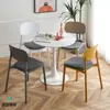 Mesa de negociação nórdica tulipa branca pequena mesa redonda simples mesa redonda sala de recepção mesa de chá com leite fabricantes de placas de rocha
