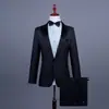 Traje de Hombre Cuello de Traje Pedrería Traje Traje Anfitrión Banquete Coro Vestido Danxi Escenario Ancla Vestido de Actuación