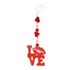 Decoración creativa para el Día de San Valentín, cuentas de madera, manualidades en forma de corazón, colgante, boda, suministros para decoración de paredes de bodas, cuentas