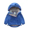 Ropa Infantil Ropa de Neopreno Forrada de Polar para Niños Primavera y Otoño Cortavientos para Bebé Abrigo de Polar con Capucha para Niños Grandes Moda Estilo Occidental
