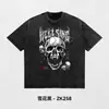 Camiseta Informal Holgada de Manga Corta con Estampado de Dibujos Animados y Anime, Algodón Lavado Transpirable Delgado de Verano, Transfronteriza, 230g