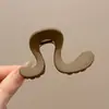 Pinza para el cabello de tamaño mediano de lunares blancos y negros estilo francés, diseñada para la parte trasera de la cabeza, un accesorio para el cabello nuevo y elegante con un aspecto sofisticado y con estilo