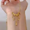 Novo Colar Streamer Pôr do Sol para Mulheres, Corrente de Clavícula Simples e Versátil, Estilo Ins, Doce, Luxo Acessível, Design de Nicho de Alto Padrão