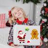 8 adesivos de quebra-cabeça de Natal Interação entre pais e filhos Quebra-cabeça DIY desenho animado Faça um rosto adesivos