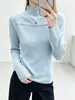Suéter de punto de terciopelo Andi para mujer, nuevo estilo otoño e invierno, versátil, calado, adelgazante, de alta gama, elegante, top suéter base para capa interior