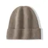 Gorro de Cachemir para Mujer 100% Cachemir Puro Nueva Moda Color Sólido Versátil Cubre-Cabeza Protección para Orejas Cálido Gorro Tejido