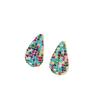 Aretes de Cobre con Microincrustaciones de Circonita en Forma de Gota de Agua, Moda Transfronteriza Estilo Simple, Diseño Abierto, Súper Brillantes, Aretes Estilo Celebridad de Internet