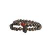 Pulsera de Doble Círculo de Accesorios Xiang 108 Auténtica para Hombres y Mujeres, Collar de Cuentas de Oración de 0.8 cm