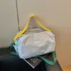 Nueva Bolsa de Gimnasio para Exteriores Dopamina Color-Block con Compartimento Separado para Zapatos, Bolso de Equipaje de Viaje Cruzado, Bolsa de Yoga Ligera y Moderna