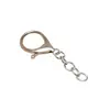 7013 # Aleación de Zinc 306 Broche de Langosta + Cadena de Cuatro Secciones Llavero Pequeño Accesorio Colgante de Juguete de Peluche Llavero de Coche