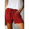 Amazon WISH shorts casuais de perna larga soltos de verão novos shorts de cintura alta elásticos com cadarço europeus e americanos