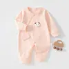 Roupa de Borboleta para Bebê Primavera Outono Macacão Roupas para Recém-Nascido Algodão Puro Estilo Todas as Estações Macacão para Bebê de Lua Cheia