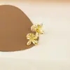 Brinco de Metal Flor Única Criativa Irregular Retrô Elegante Exagerado para Furos de Orelha Estilo Europeu e Americano Prato de Incenso para Mosquitos Clipe de Orelha