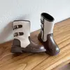 Nuevos Zapatos Infantiles Otoño 2026 Niña Pequeña Temperamento Estilo Moderno Botas de Moda Estilo Británico Versátil Elegantes Botas de Caña Alta para Niña