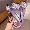 Pasador de Dibujos Animados Kroomi para Niños Tocados de Pequeña Princesa para Niñas Accesorios para el Cabello de Niñas Listón de Moño Morado Pasador