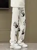 Jeans Acampanados Estilo Americano para Hombre Verano 2025 Pantalones con Estampado de Palmeras Marca de Moda Streetwear Atractivo Pantalones de Calle